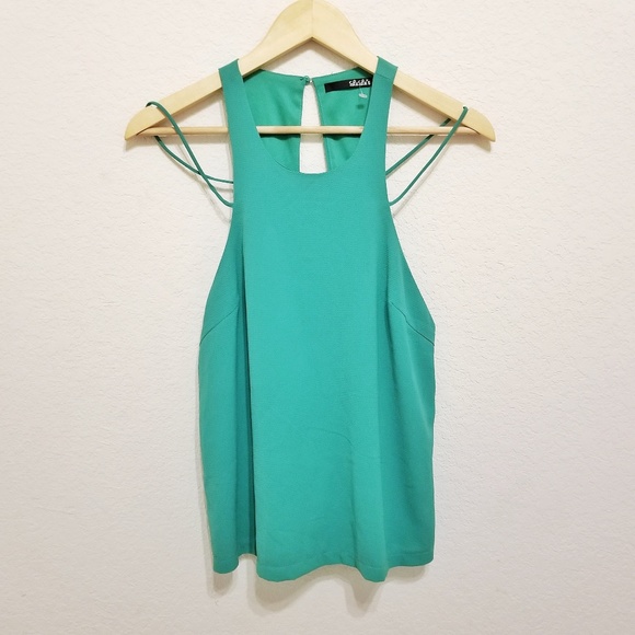 Lulu's Let Me X-Plain Green Tank Top Medium - Picture 2 of 7
